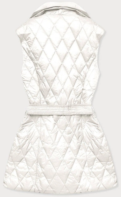 Kamizelka damska z kołnierzem ecru (jin221)