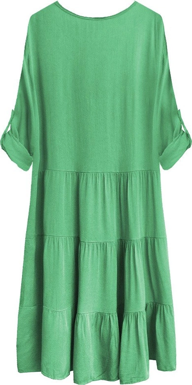 SUKIENKA OVERSIZE Z HAFTEM JASNOZIELONA (308ART)