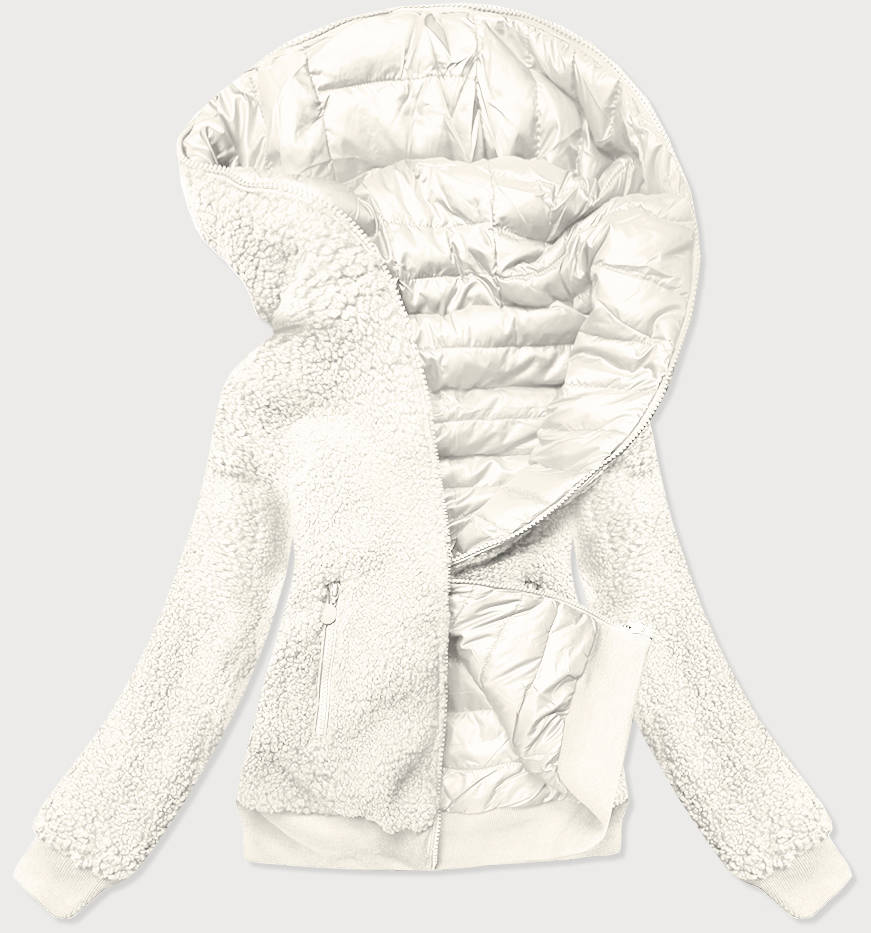 Dwustronna kurtka damska baranek biała (h-989-82)