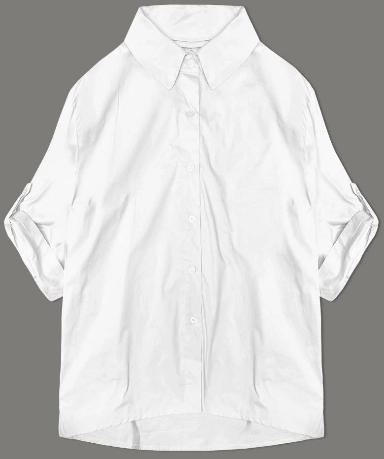 Koszula z ozdobną kokardą na plecach biała (24018)