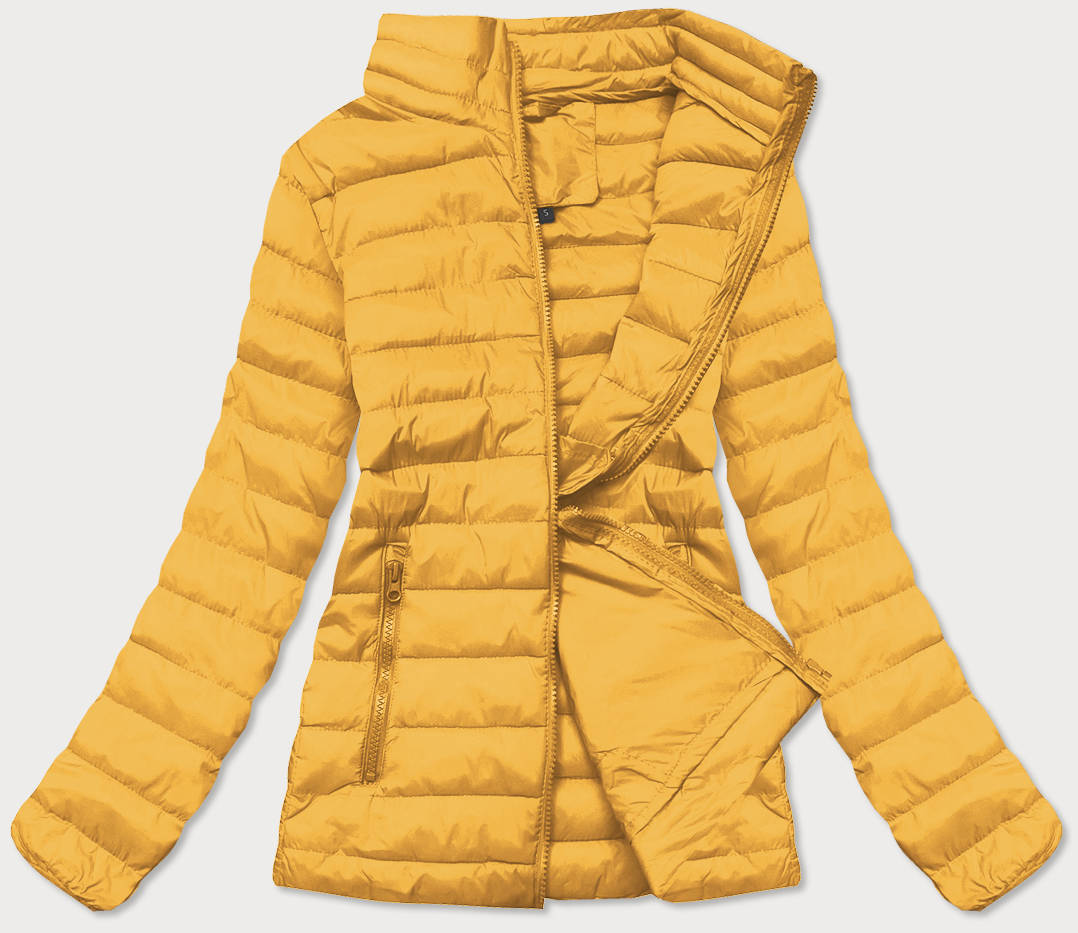 Lekka pikowana kurtka damska żółta (20311-333)