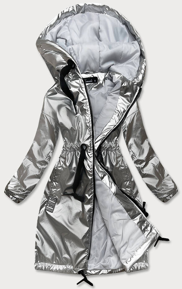 Przejściowa kurtka damska srebrna (741art)