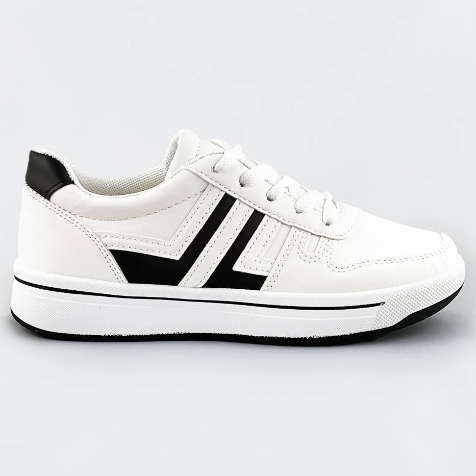 Sportowe buty damskie biało-czarne (ad-587)