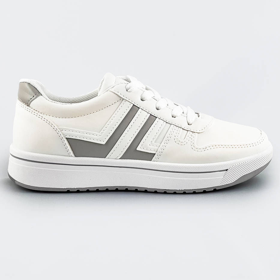 Sportowe buty damskie biało-szare (ad-587)
