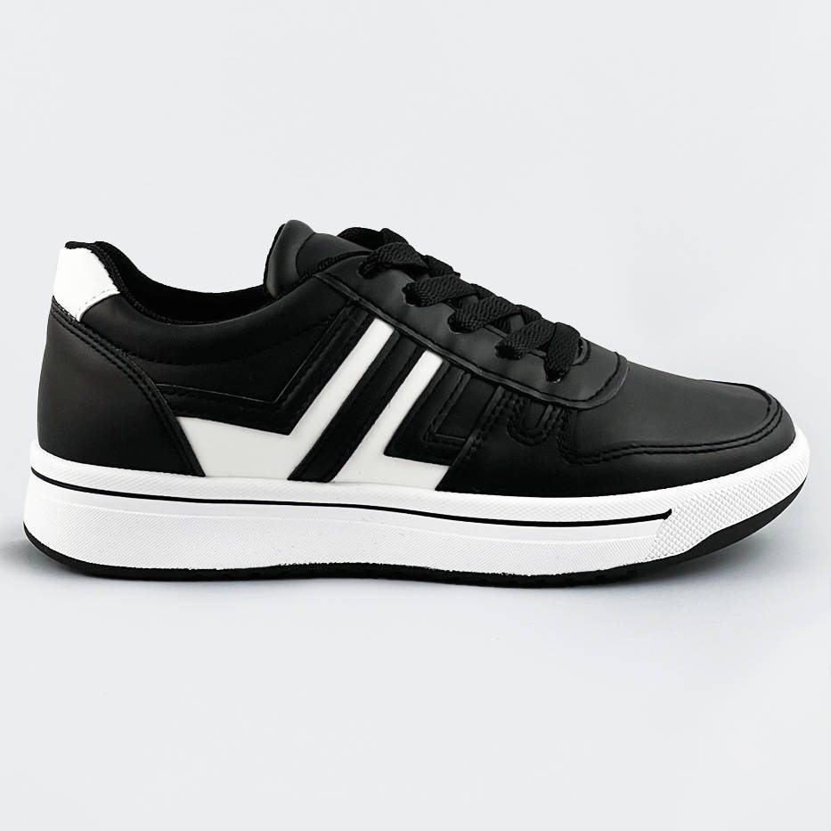 Sportowe buty damskie czarno-białe (ad-587)